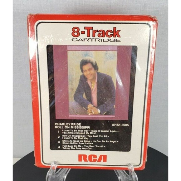 Charley Pride 8-Track Tape (Roll on Mississippi) - NOS, Rare Factory Sealed 1981 - Picture 2 of 11